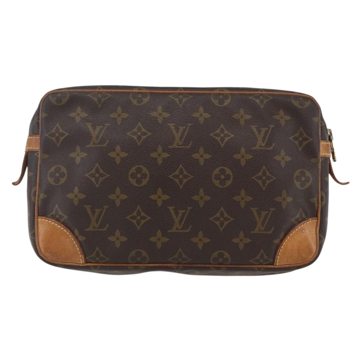 LOUIS VUITTON Monogram Compiegne 28 Clutch Bag M51845 LV Auth bs33098