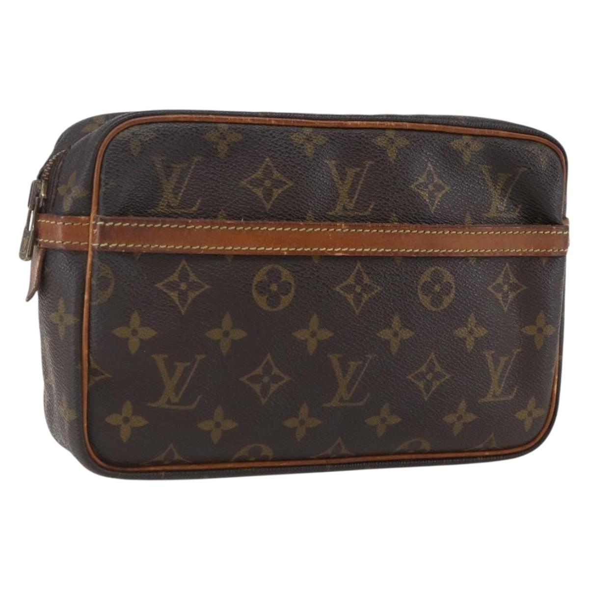 LOUIS VUITTON Monogram Compiegne 23 Clutch Bag M51847 LV Auth bs33100