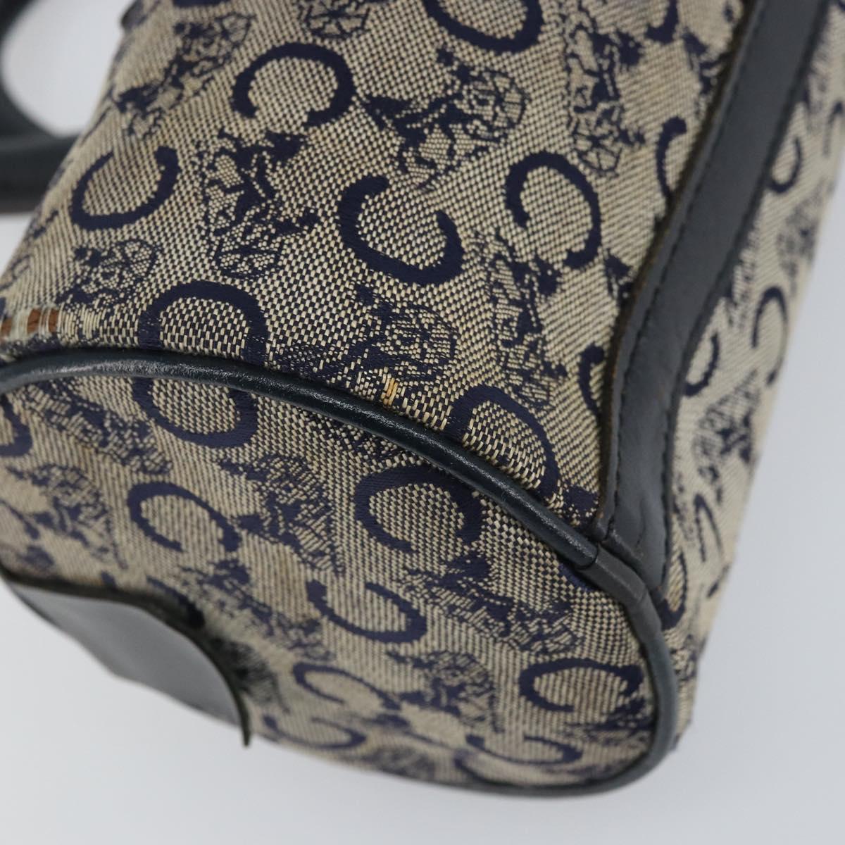 CELINE C Sulky Hand Bag Canvas Navy Auth bs33104
