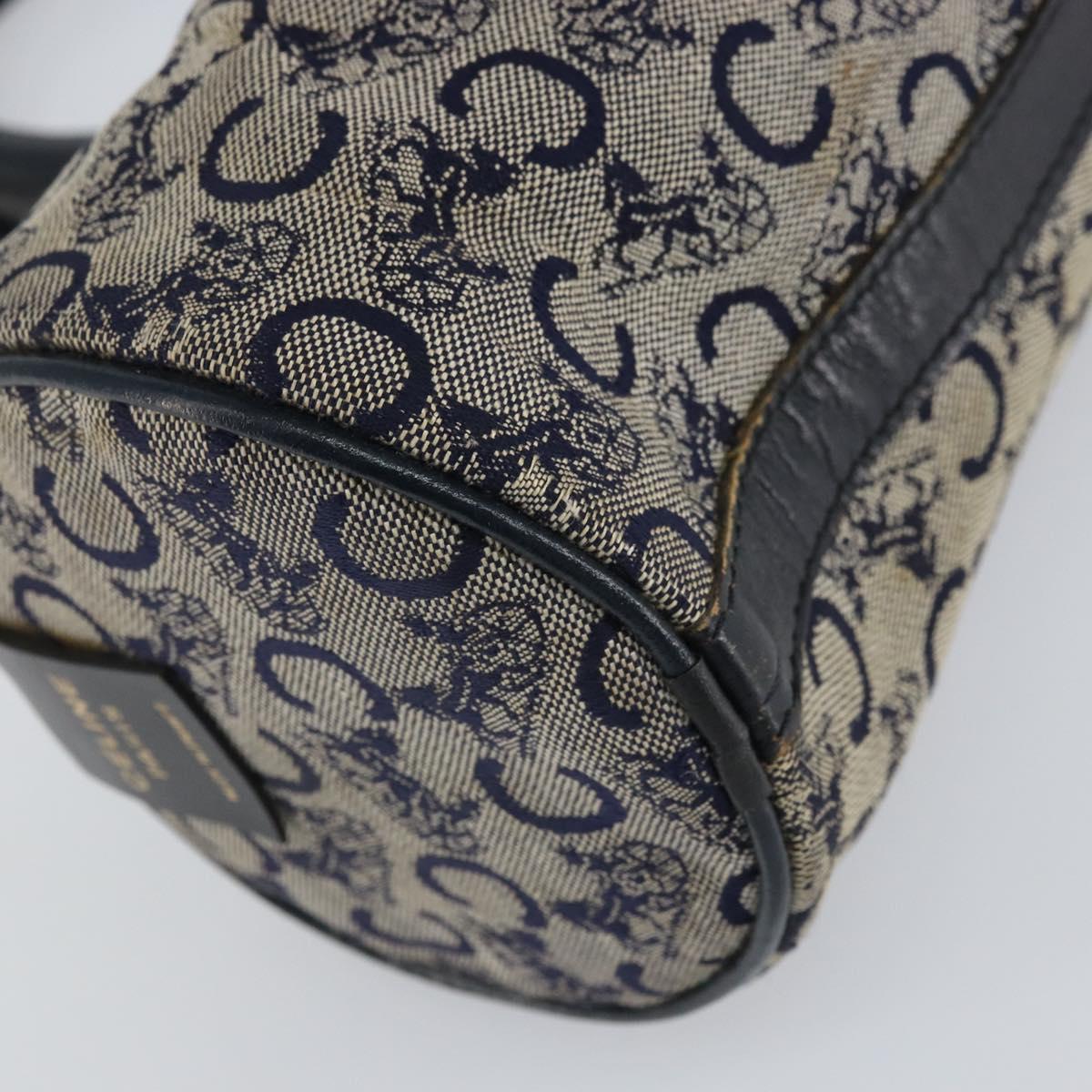 CELINE C Sulky Hand Bag Canvas Navy Auth bs33104