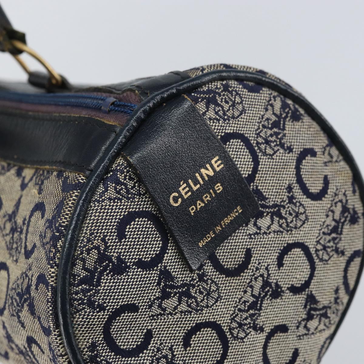 CELINE C Sulky Hand Bag Canvas Navy Auth bs33104