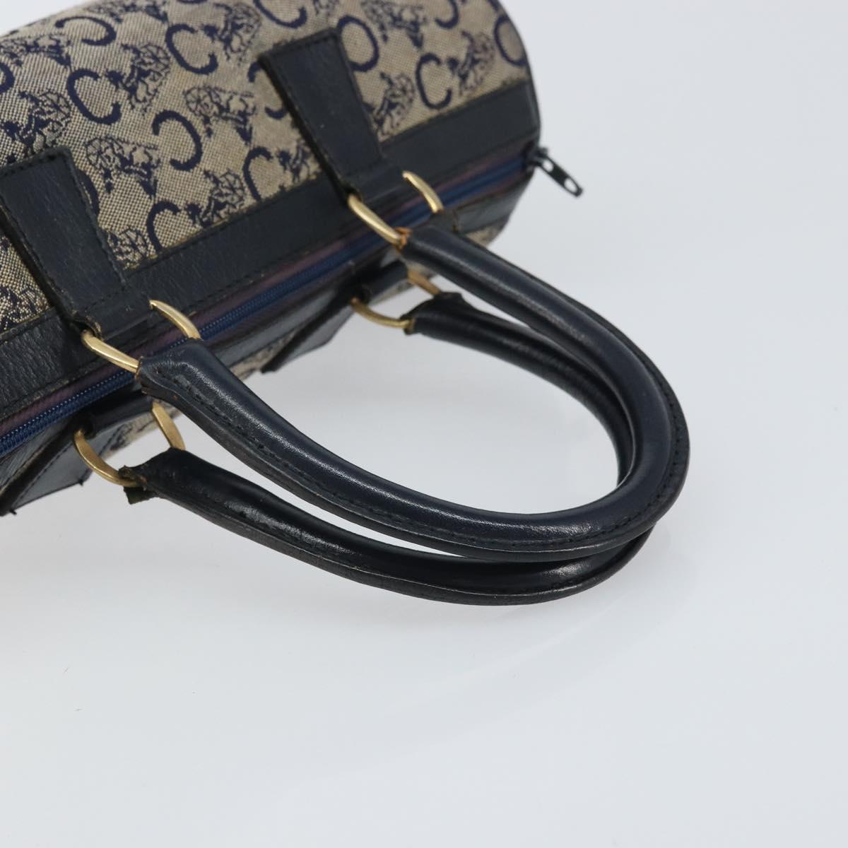 CELINE C Sulky Hand Bag Canvas Navy Auth bs33104