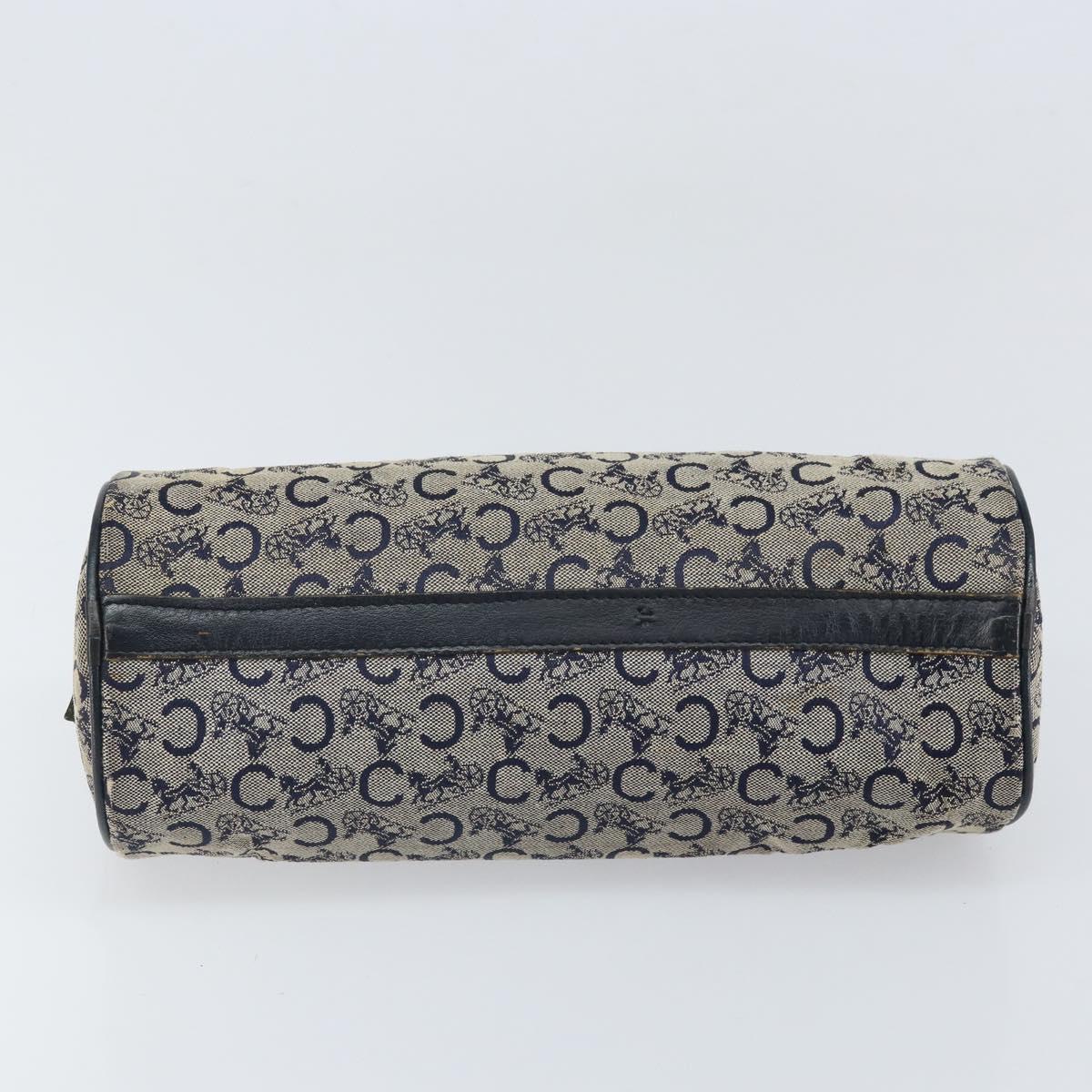 CELINE C Sulky Hand Bag Canvas Navy Auth bs33104