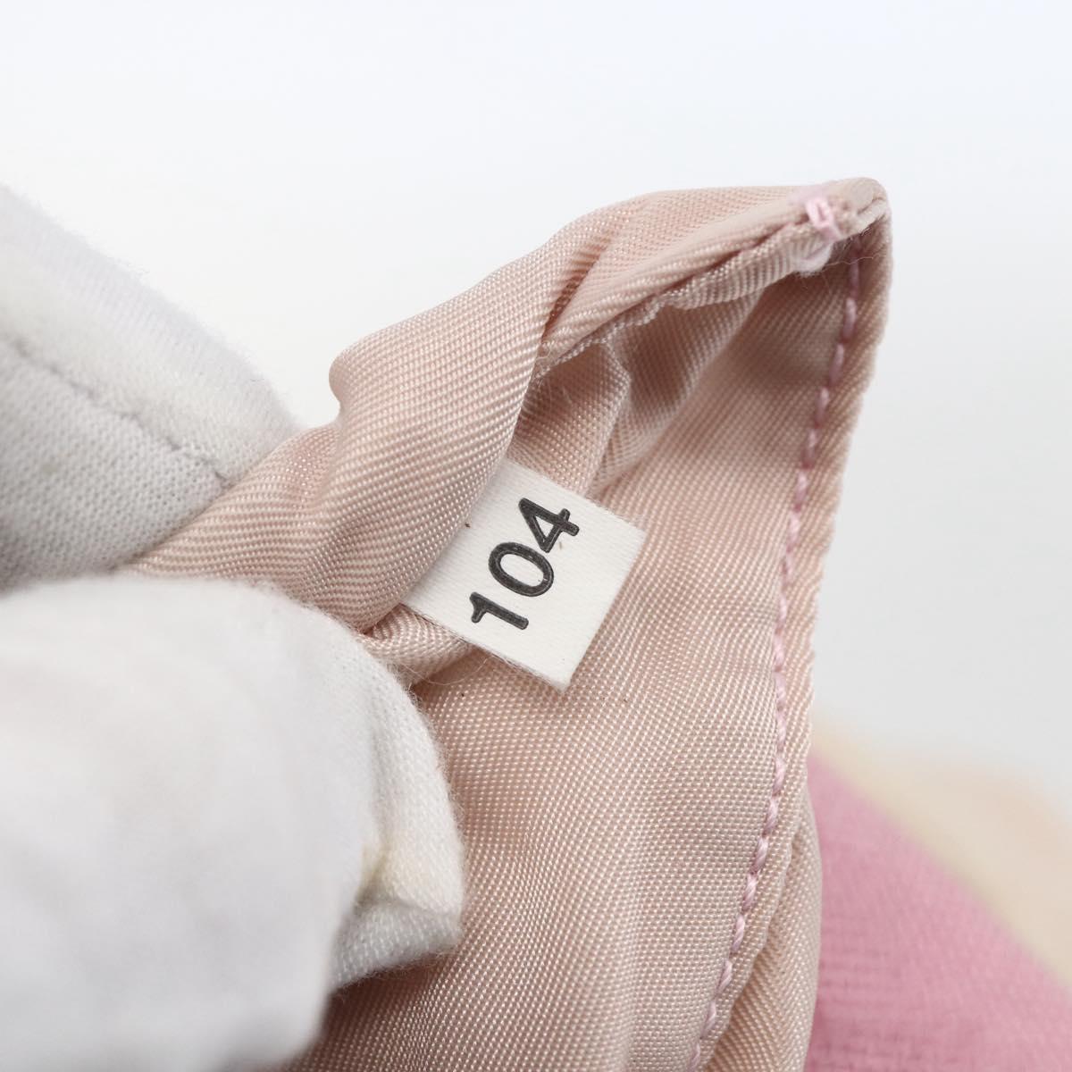 PRADA Tote Bag Canvas Pink Silver Auth bs33108