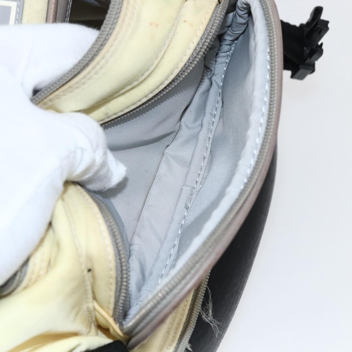 CHANEL Backpack Nylon Silver White CC Auth bs33128