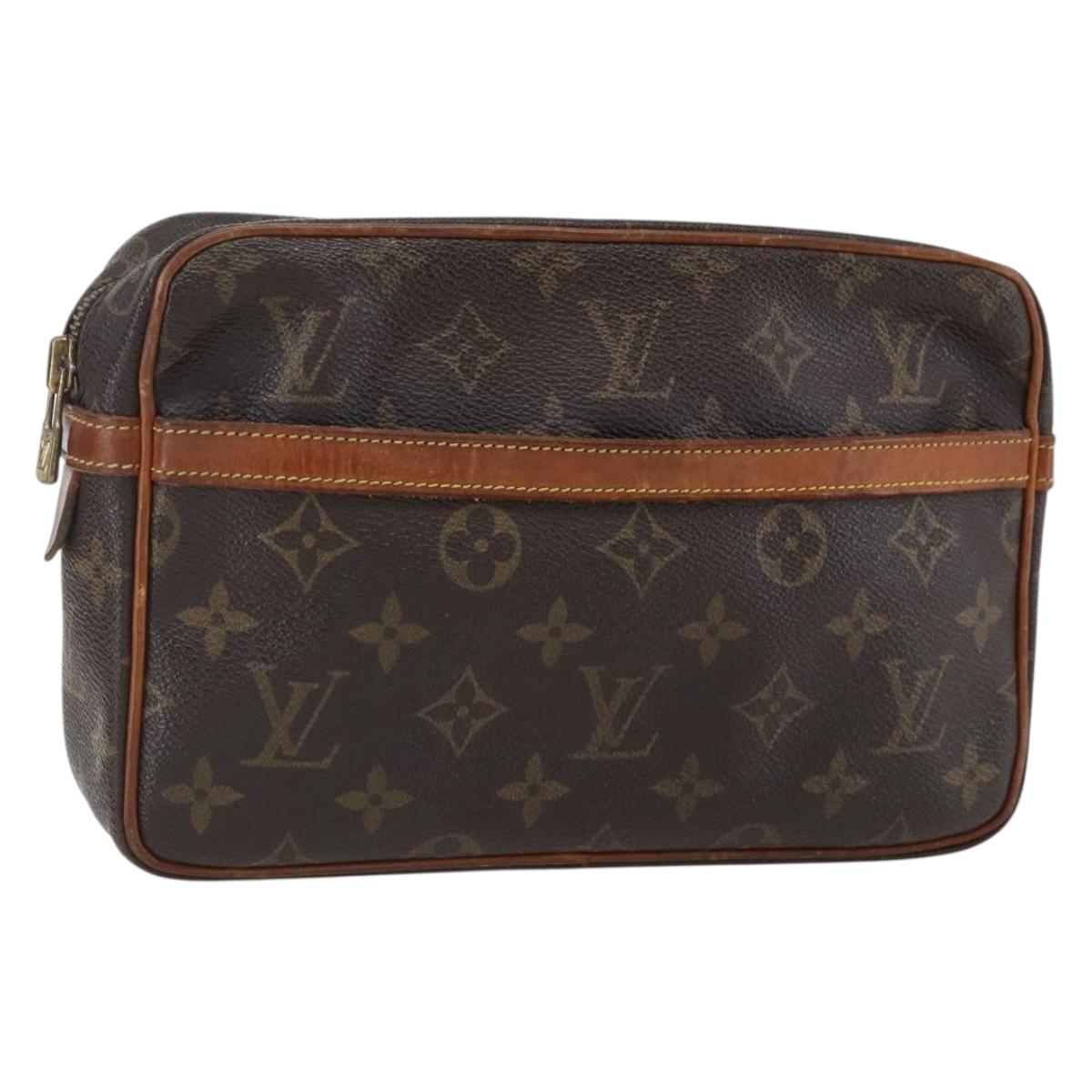 LOUIS VUITTON Monogram Compiegne 23 Clutch Bag M51847 LV Auth bs33130