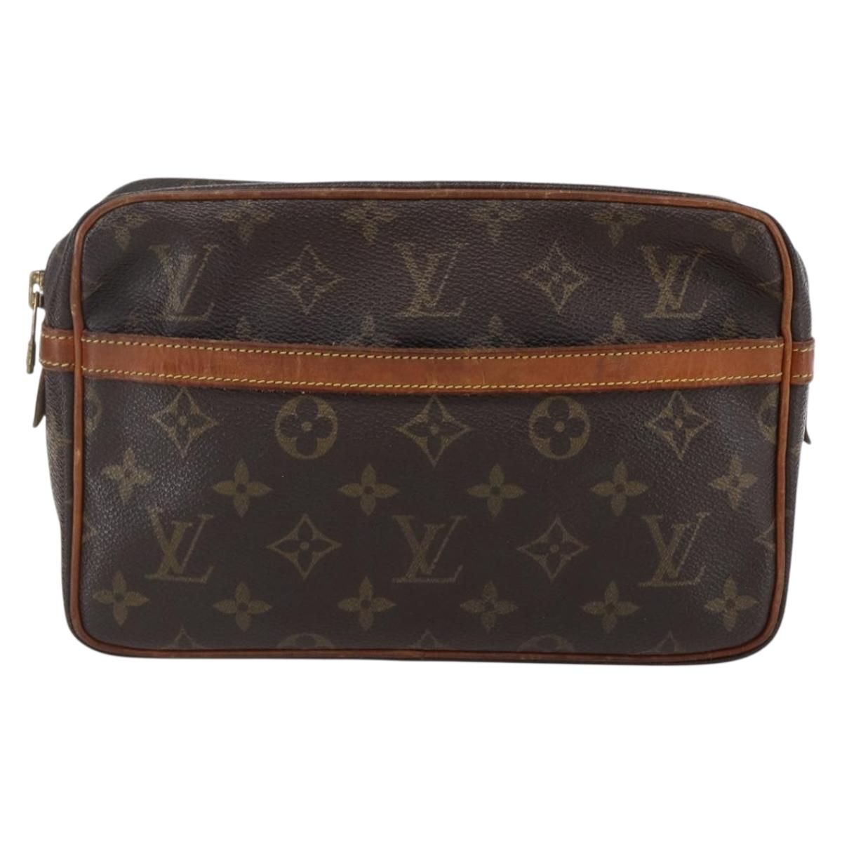 LOUIS VUITTON Monogram Compiegne 23 Clutch Bag M51847 LV Auth bs33130