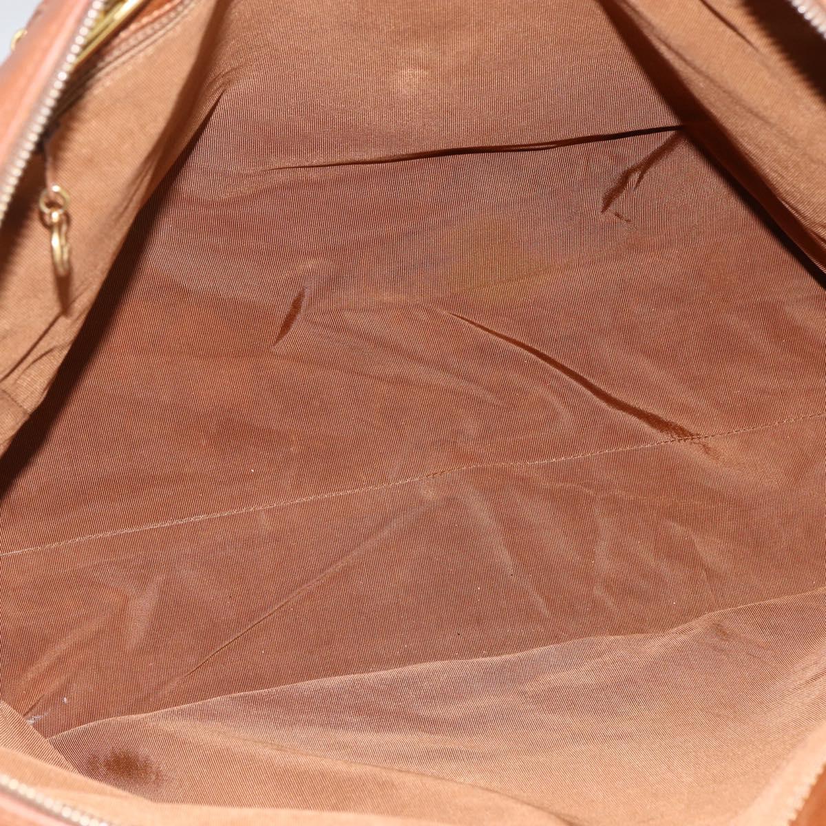 CHANEL Tote Bag Caviar Skin Brown Gold CC Auth bs33137