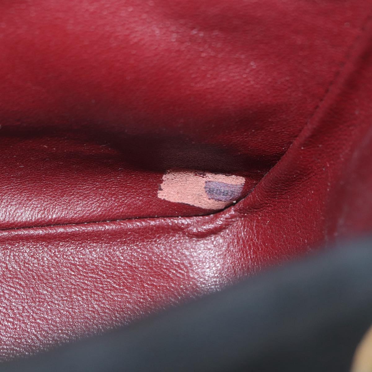 CHANEL Matelasse Chain Shoulder Bag Lamb Skin Black Gold CC Auth bs33139