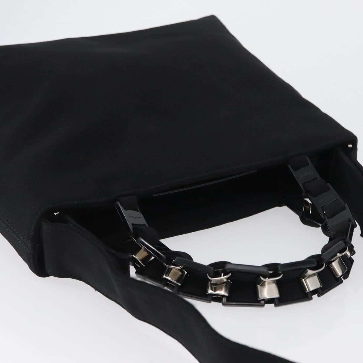 Salvatore Ferragamo Hand Bag Canvas 2way Black Auth bs33146