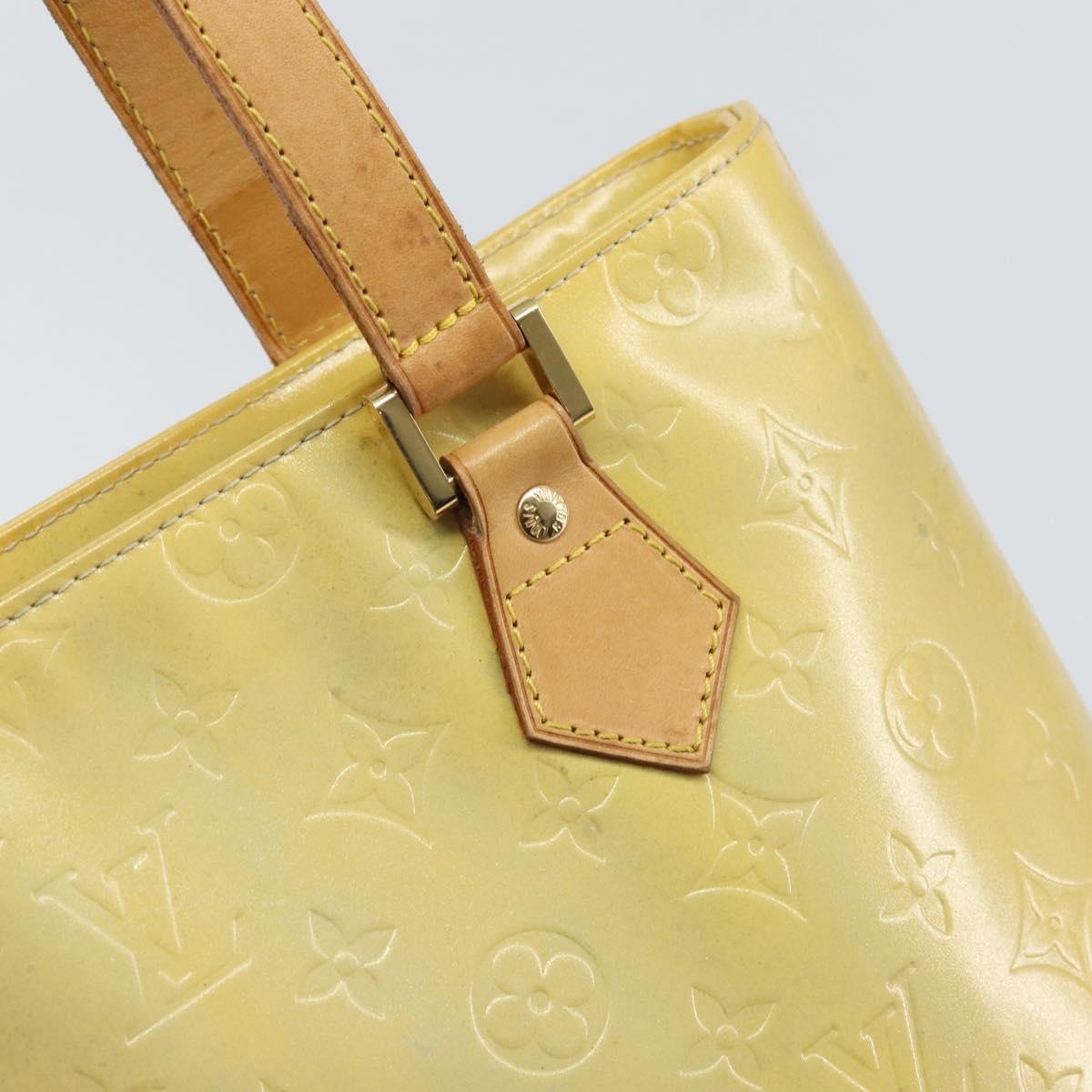 LOUIS VUITTON Monogram Vernis Houston Hand Bag Gris M91053 LV Auth bs33147