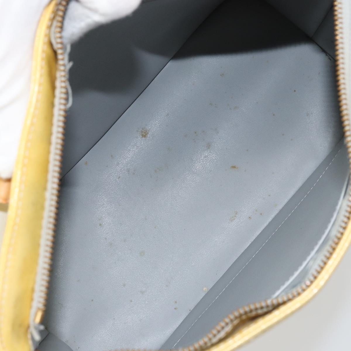 LOUIS VUITTON Monogram Vernis Houston Hand Bag Gris M91053 LV Auth bs33147