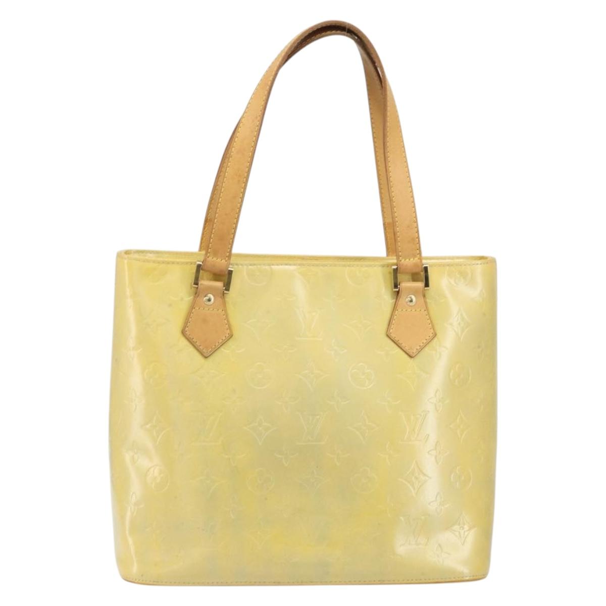 LOUIS VUITTON Monogram Vernis Houston Hand Bag Gris M91053 LV Auth bs33147