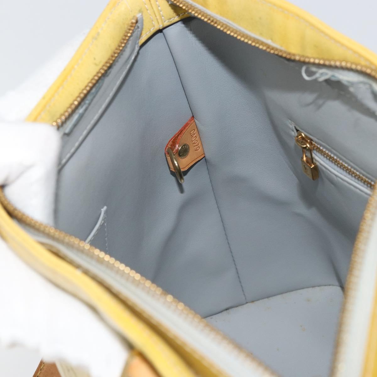 LOUIS VUITTON Monogram Vernis Houston Hand Bag Gris M91053 LV Auth bs33147