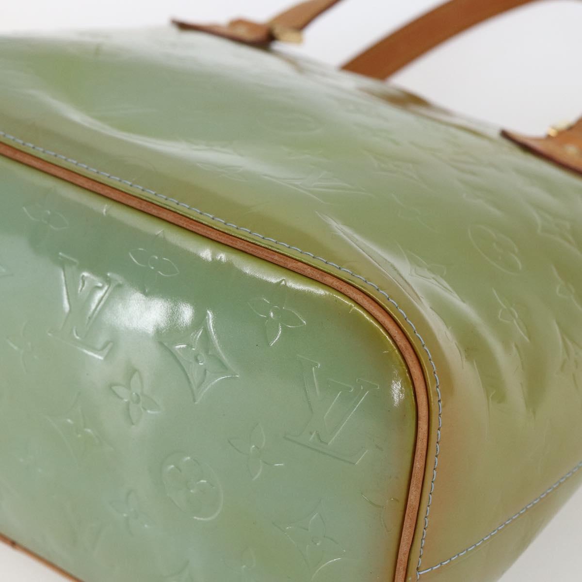 LOUIS VUITTON Monogram Vernis Houston Hand Bag Baby Blue M91005 LV Auth bs33150