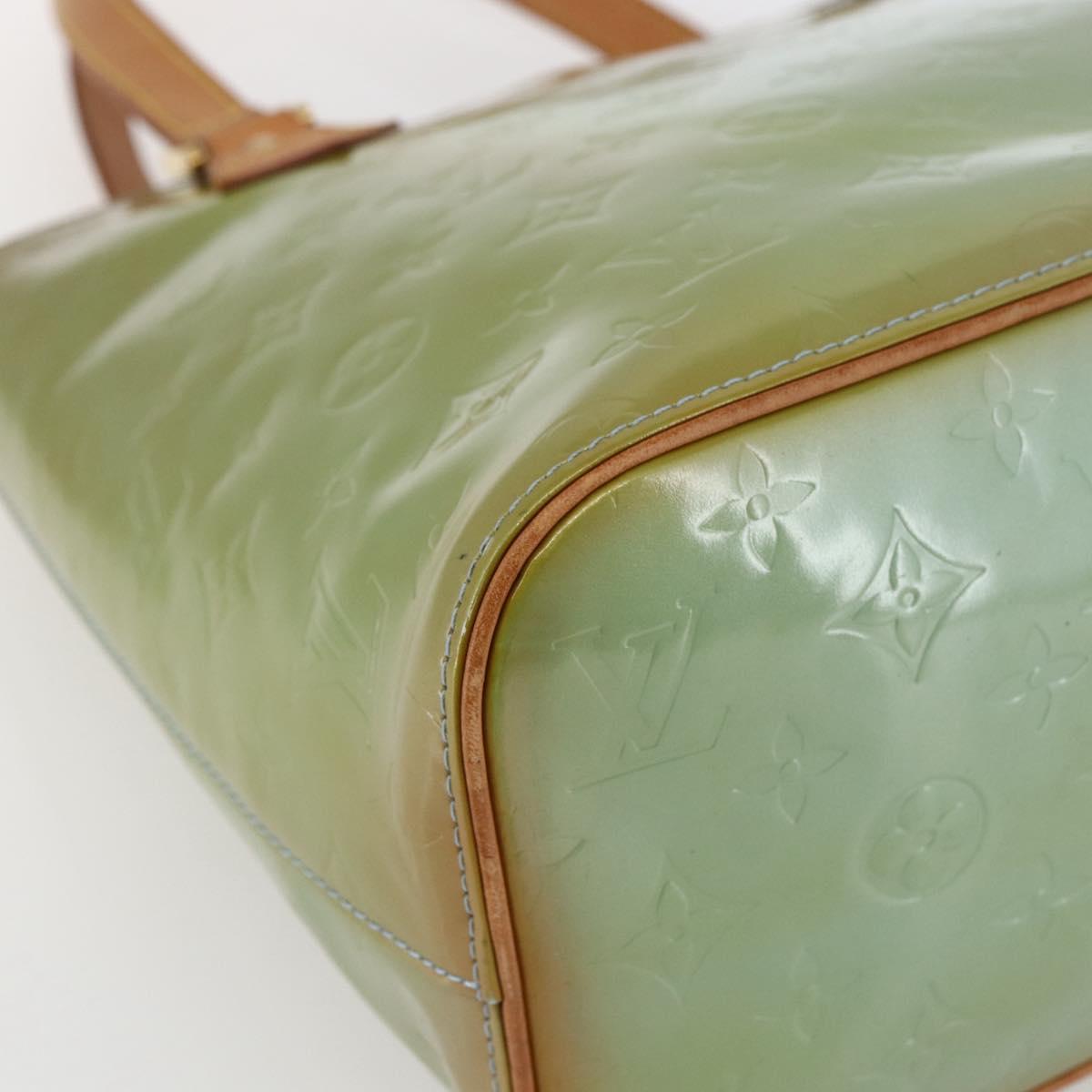 LOUIS VUITTON Monogram Vernis Houston Hand Bag Baby Blue M91005 LV Auth bs33150