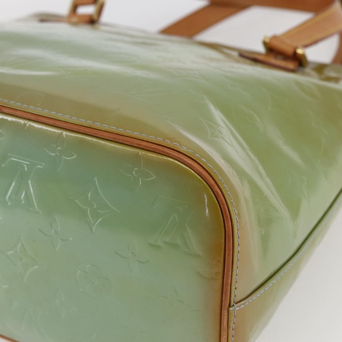 LOUIS VUITTON Monogram Vernis Houston Hand Bag Baby Blue M91005 LV Auth bs33150