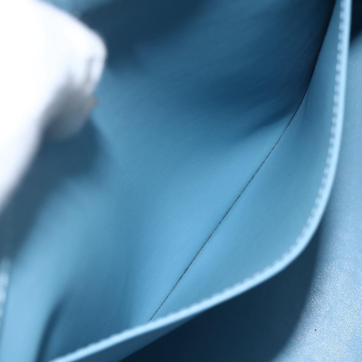 LOUIS VUITTON Monogram Vernis Houston Hand Bag Baby Blue M91005 LV Auth bs33150