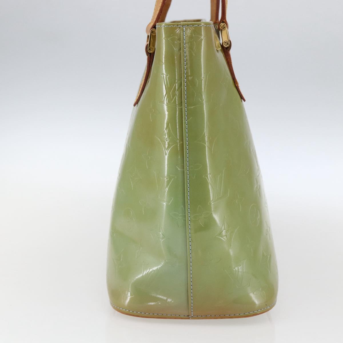 LOUIS VUITTON Monogram Vernis Houston Hand Bag Baby Blue M91005 LV Auth bs33150