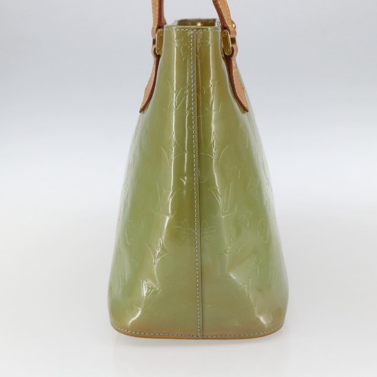 LOUIS VUITTON Monogram Vernis Houston Hand Bag Baby Blue M91005 LV Auth bs33150