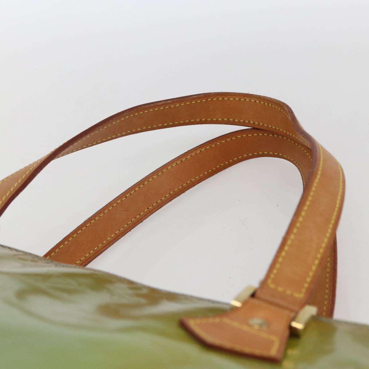 LOUIS VUITTON Monogram Vernis Houston Hand Bag Baby Blue M91005 LV Auth bs33150