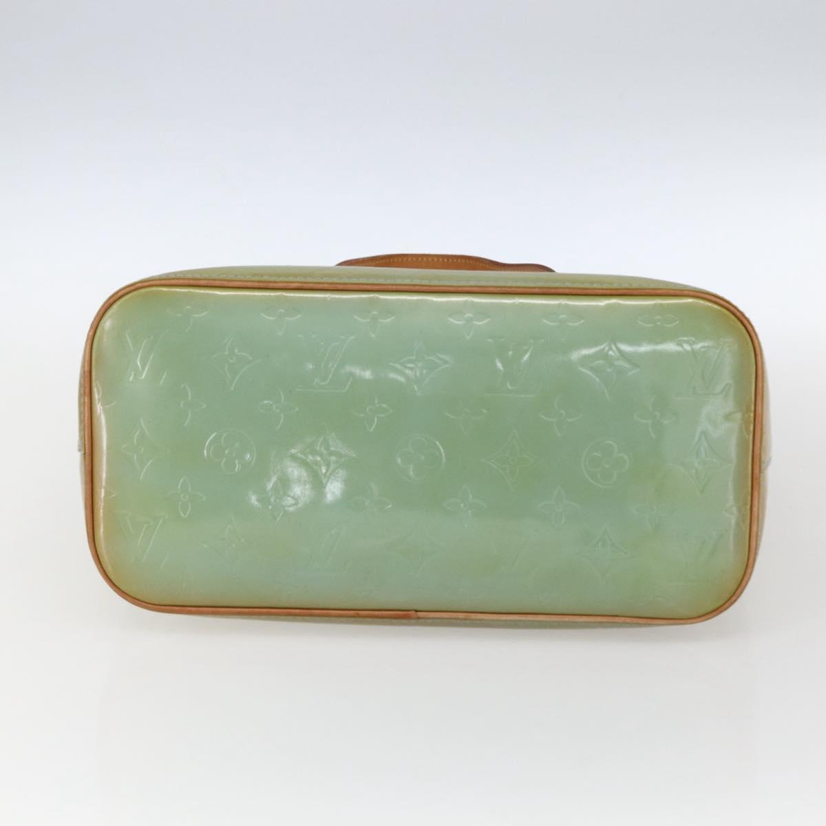 LOUIS VUITTON Monogram Vernis Houston Hand Bag Baby Blue M91005 LV Auth bs33150