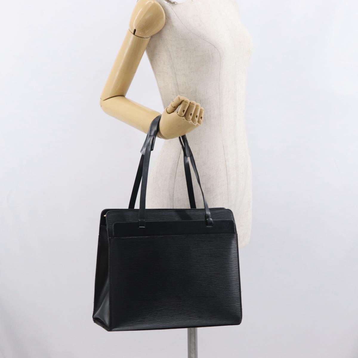LOUIS VUITTON Epi Croisette PM Tote Bag Black M52492 LV Auth bs33151