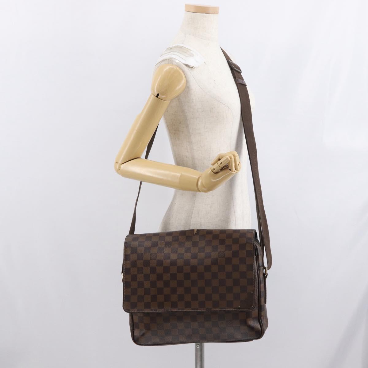 LOUIS VUITTON Damier Ebene Shelton MM Shoulder Bag N41149 LV Auth bs33154