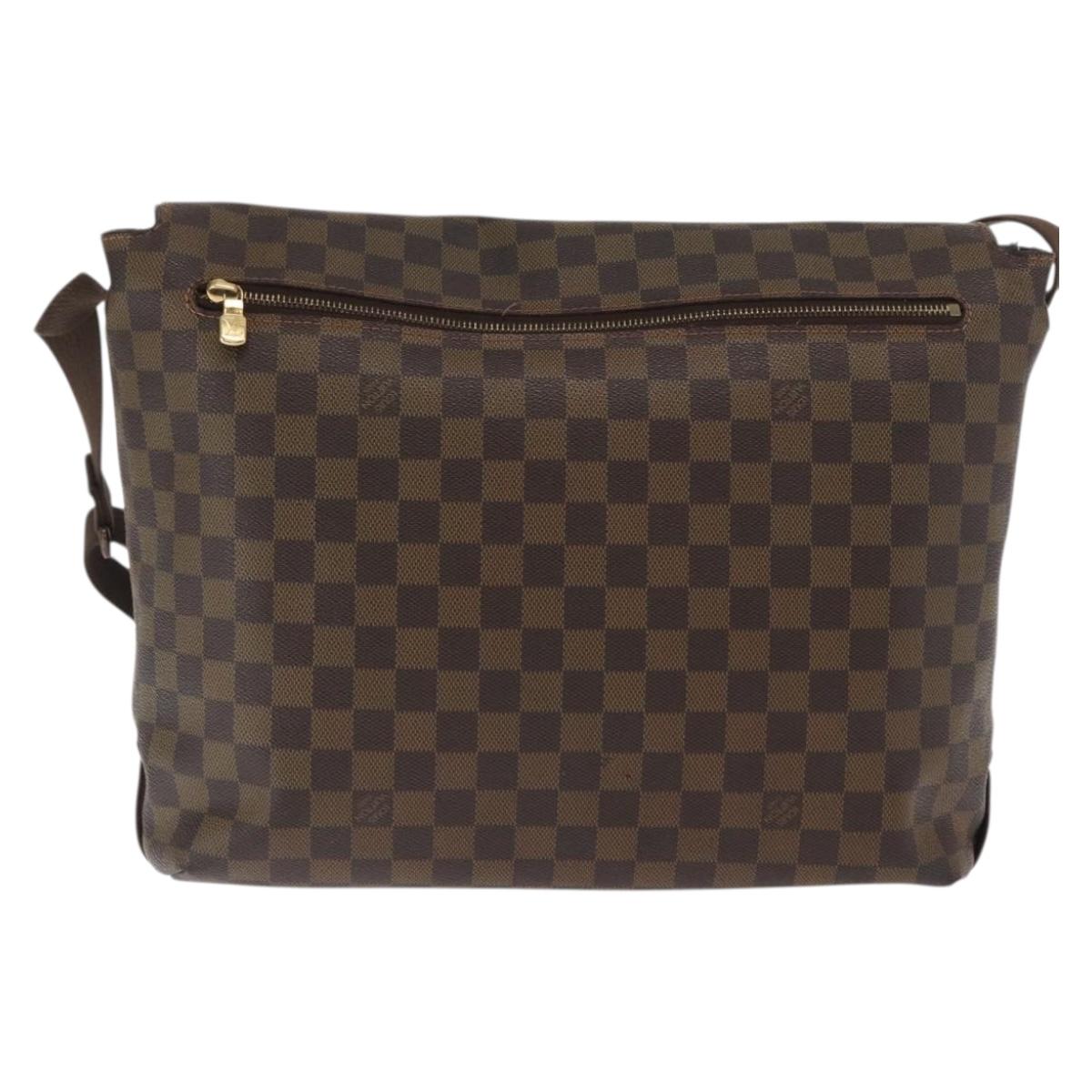 LOUIS VUITTON Damier Ebene Brooklyn MM Shoulder Bag N51211 LV Auth bs33156
