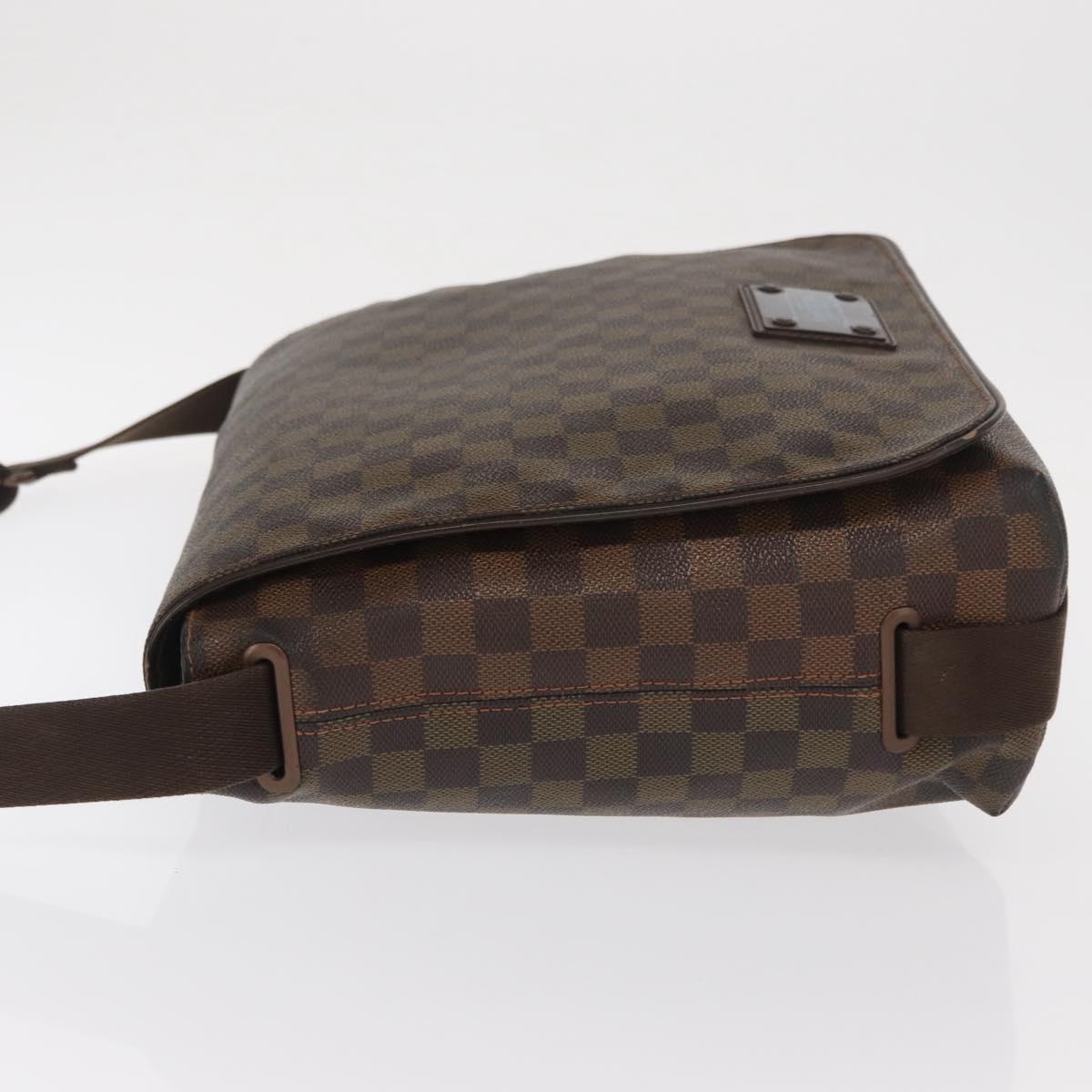 LOUIS VUITTON Damier Ebene Brooklyn MM Shoulder Bag N51211 LV Auth bs33156