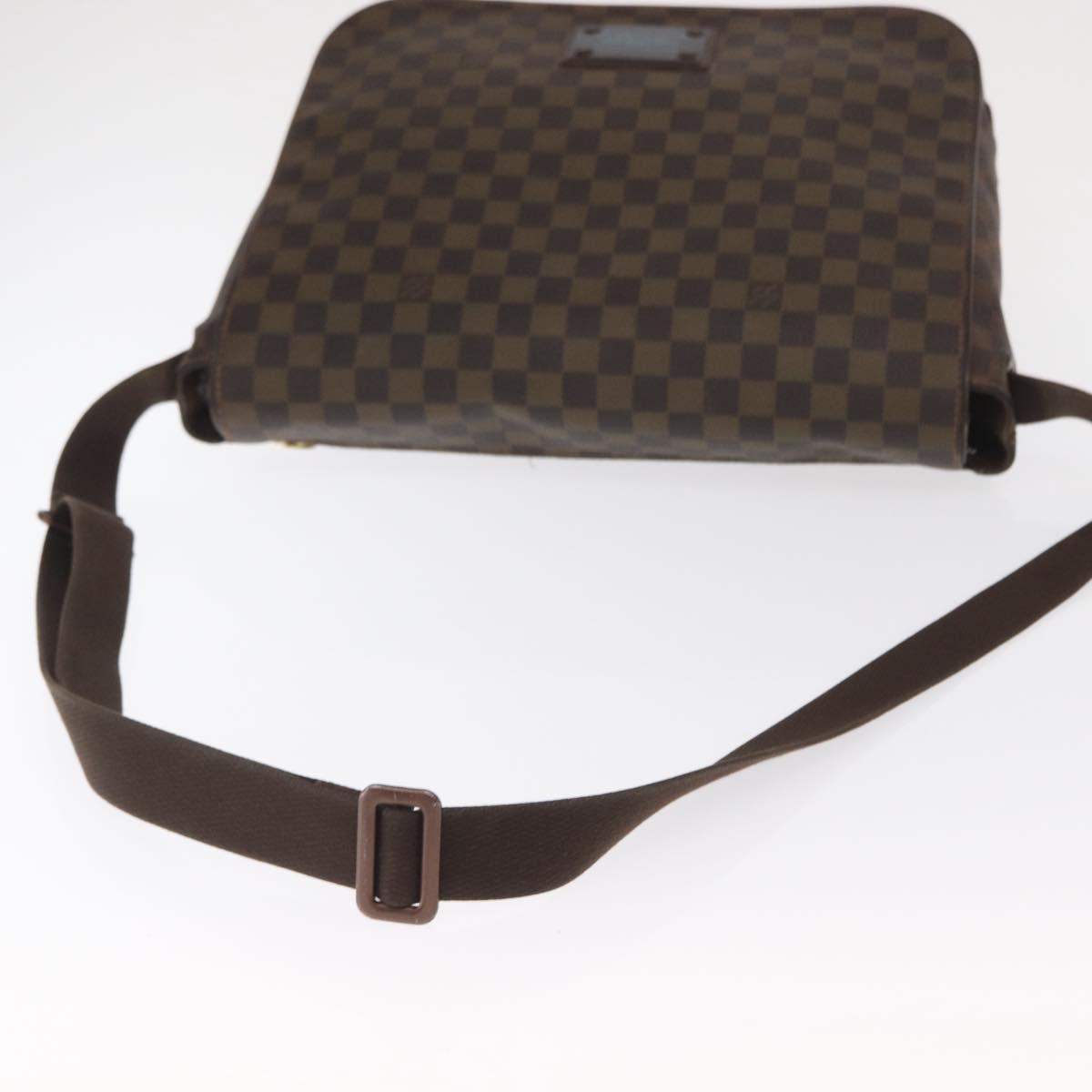 LOUIS VUITTON Damier Ebene Brooklyn MM Shoulder Bag N51211 LV Auth bs33156