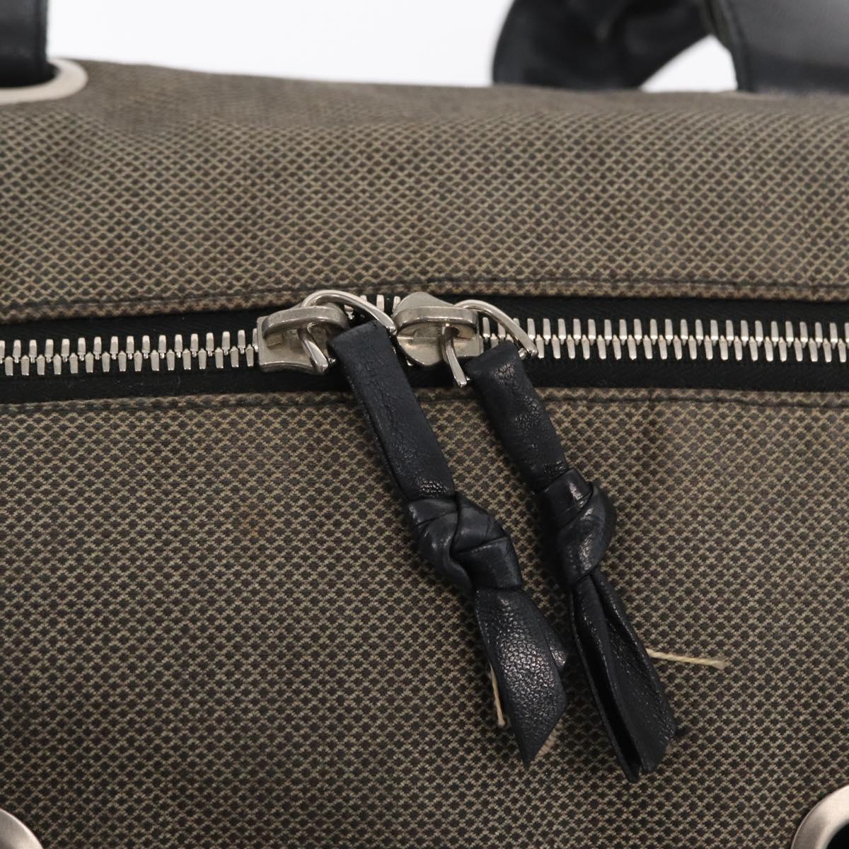 BOTTEGA VENETA Hand Bag Canvas Gray Silver Auth bs33160