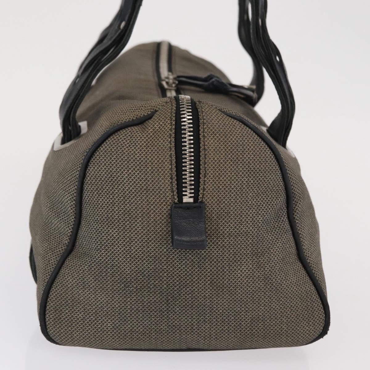 BOTTEGA VENETA Hand Bag Canvas Gray Silver Auth bs33160