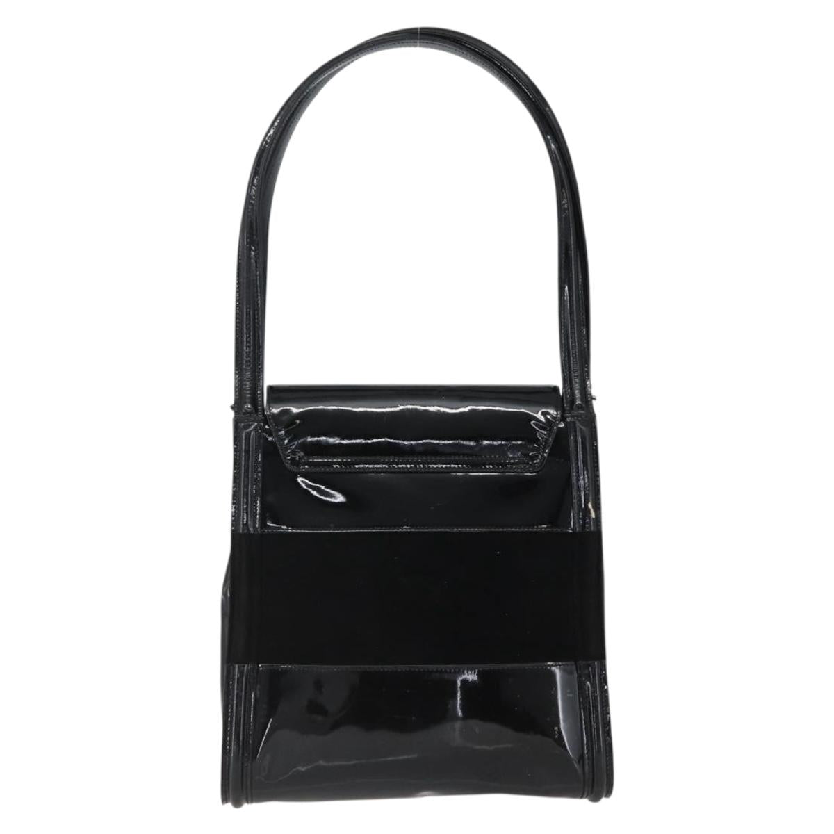 GUCCI Tote Bag Patent leather Black 007 2023 0231 Auth bs33161
