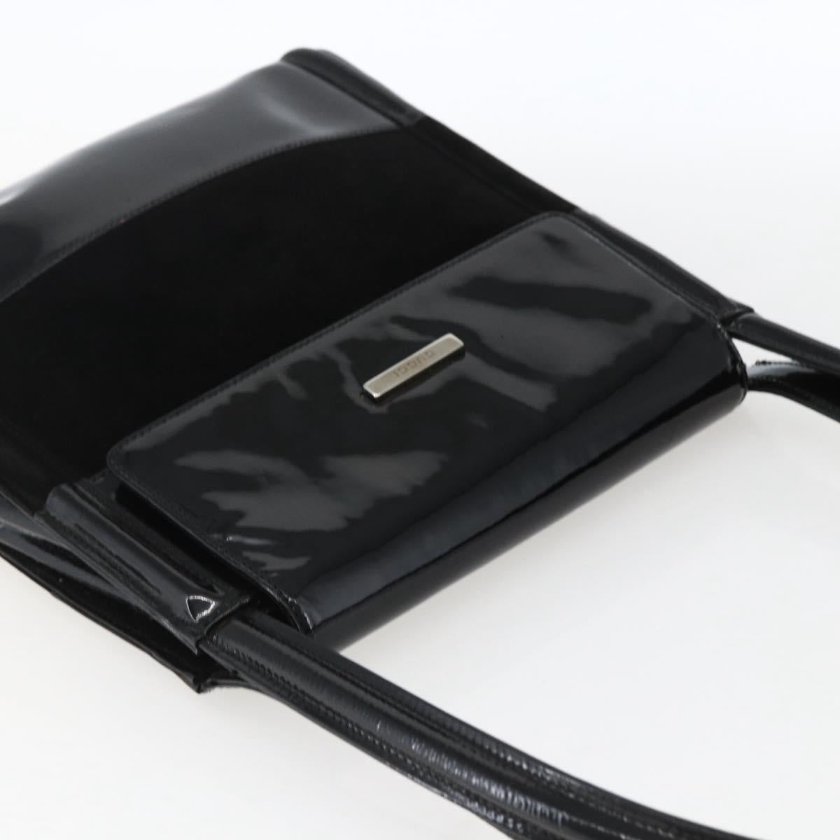 GUCCI Tote Bag Patent leather Black 007 2023 0231 Auth bs33161