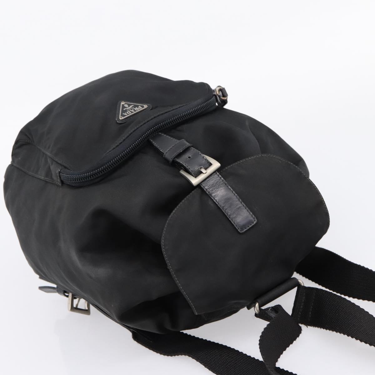 PRADA Backpack Hand Bag Nylon 4 Set Black Silver Auth bs33168
