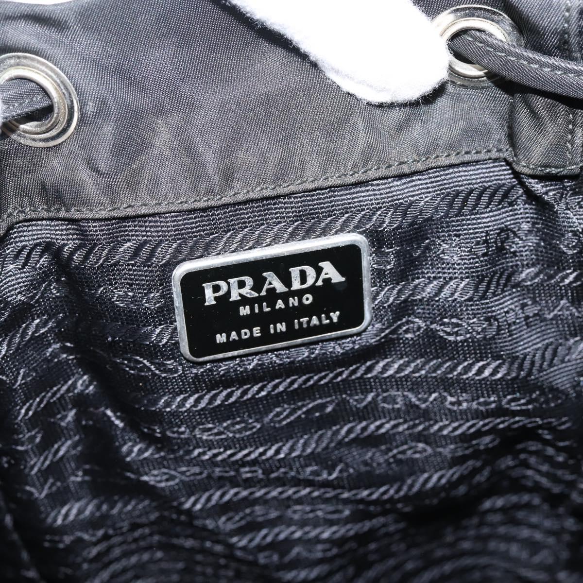 PRADA Backpack Hand Bag Nylon 4 Set Black Silver Auth bs33168