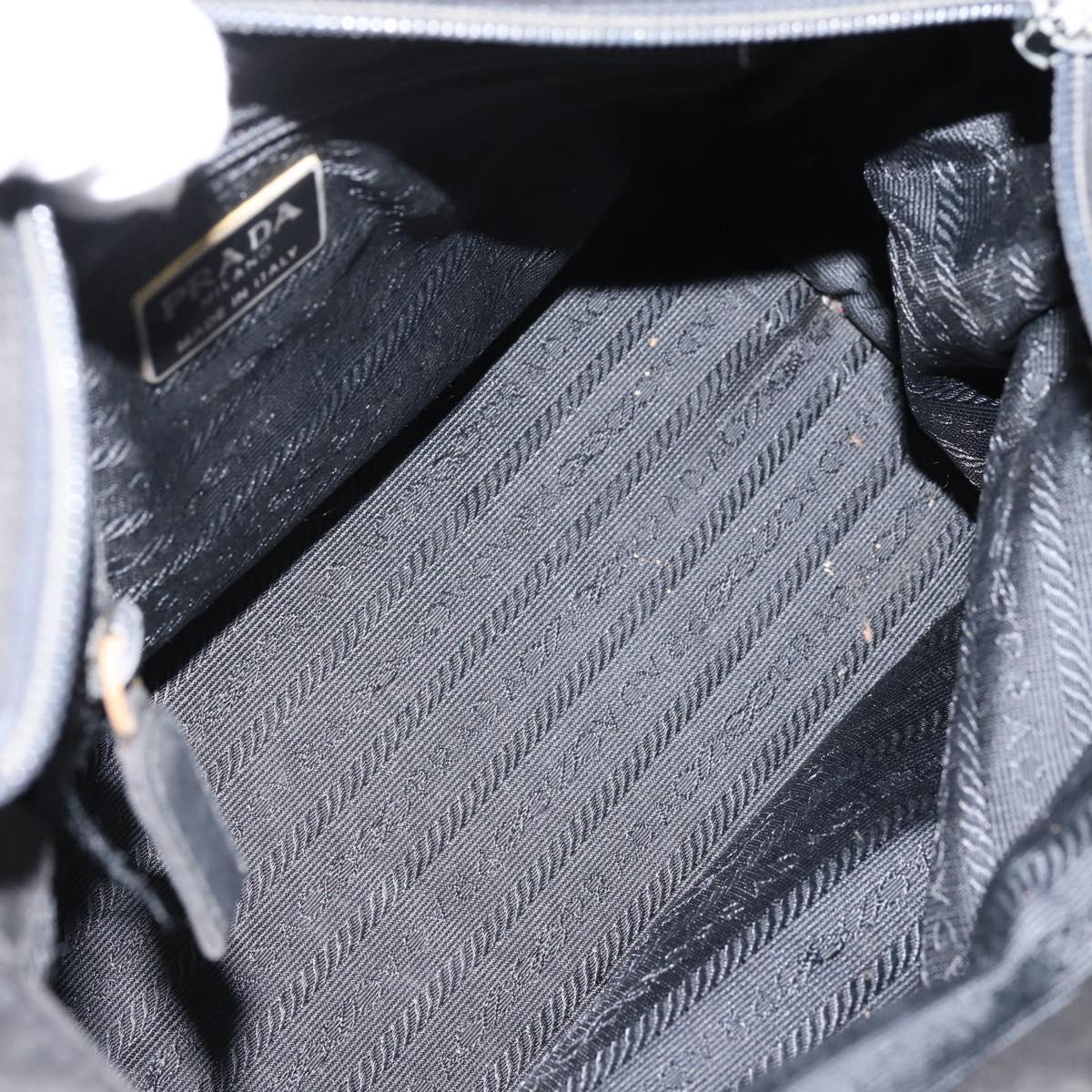 PRADA Backpack Hand Bag Nylon 4 Set Black Silver Auth bs33168
