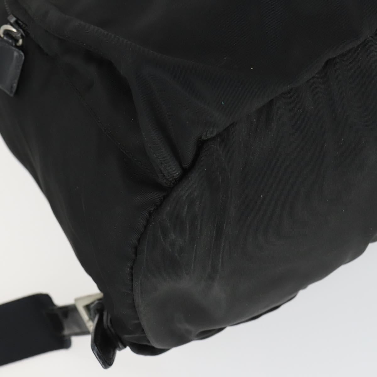 PRADA Backpack Nylon Black Silver Auth bs33169