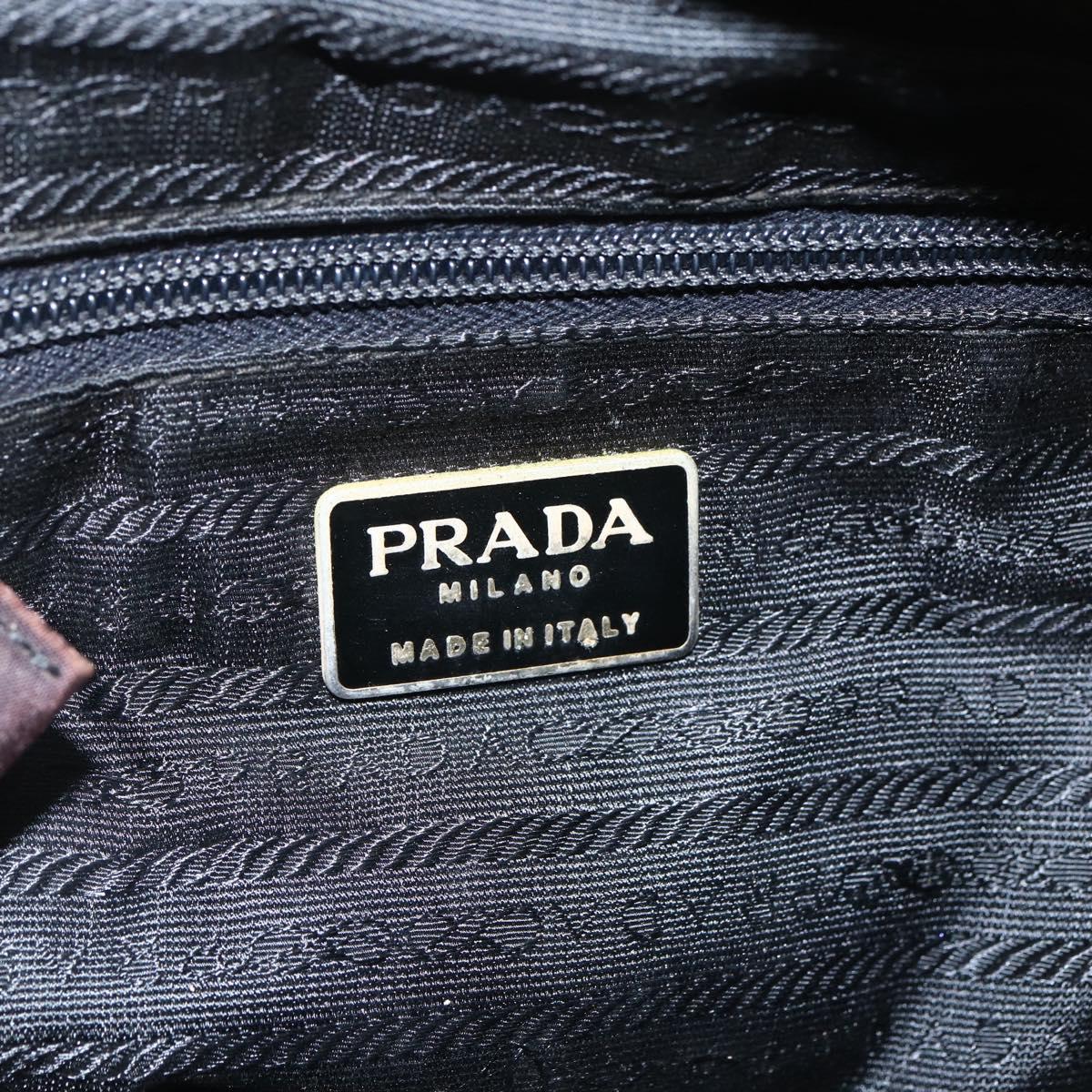 PRADA Chain Shoulder Bag Nylon Yellow Gold Auth bs33172
