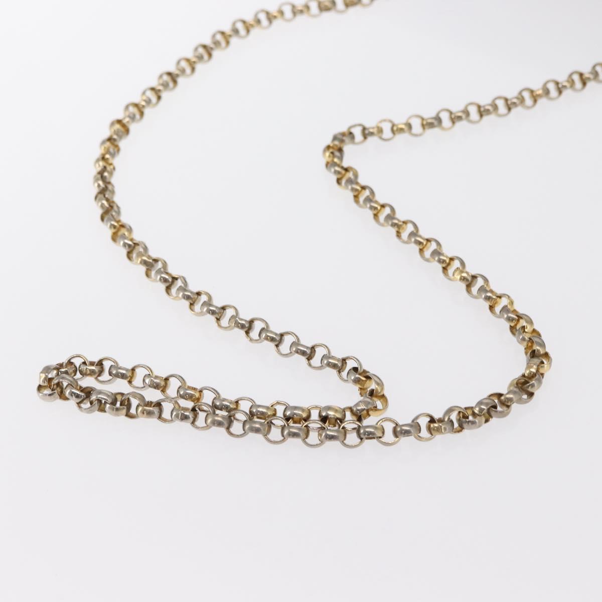 Salvatore Ferragamo Chain Shoulder Bag Leather Black Gold Auth bs33175