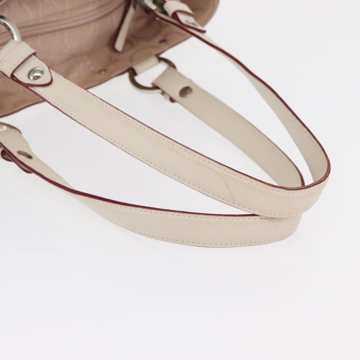 Salvatore Ferragamo Tote Bag Canvas Pink Silver Auth bs33177