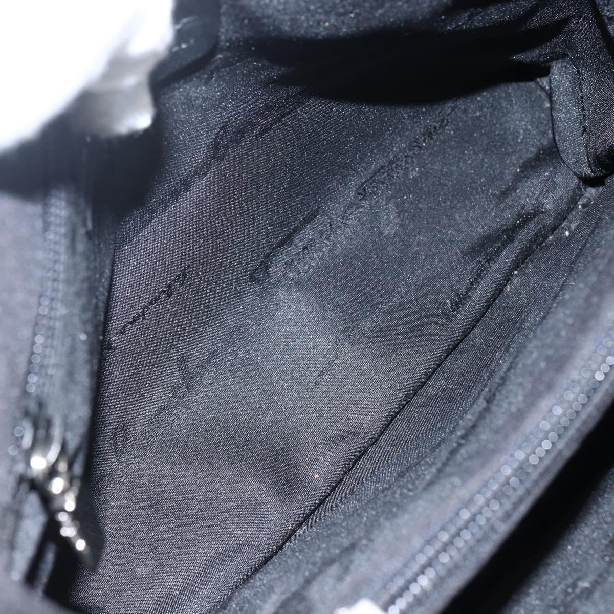 Salvatore Ferragamo Hand Bag Canvas Black 339933 Auth bs33179