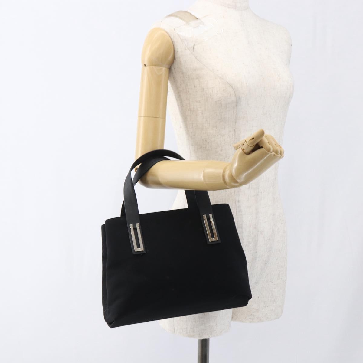 Salvatore Ferragamo Hand Bag Canvas Black 339933 Auth bs33179