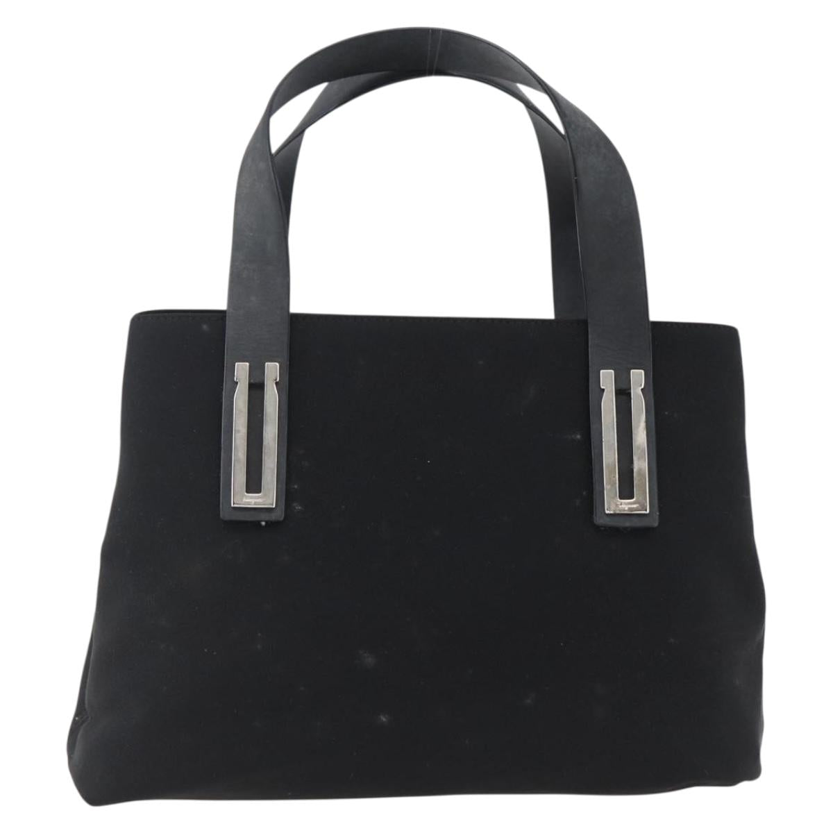 Salvatore Ferragamo Hand Bag Canvas Black 339933 Auth bs33179