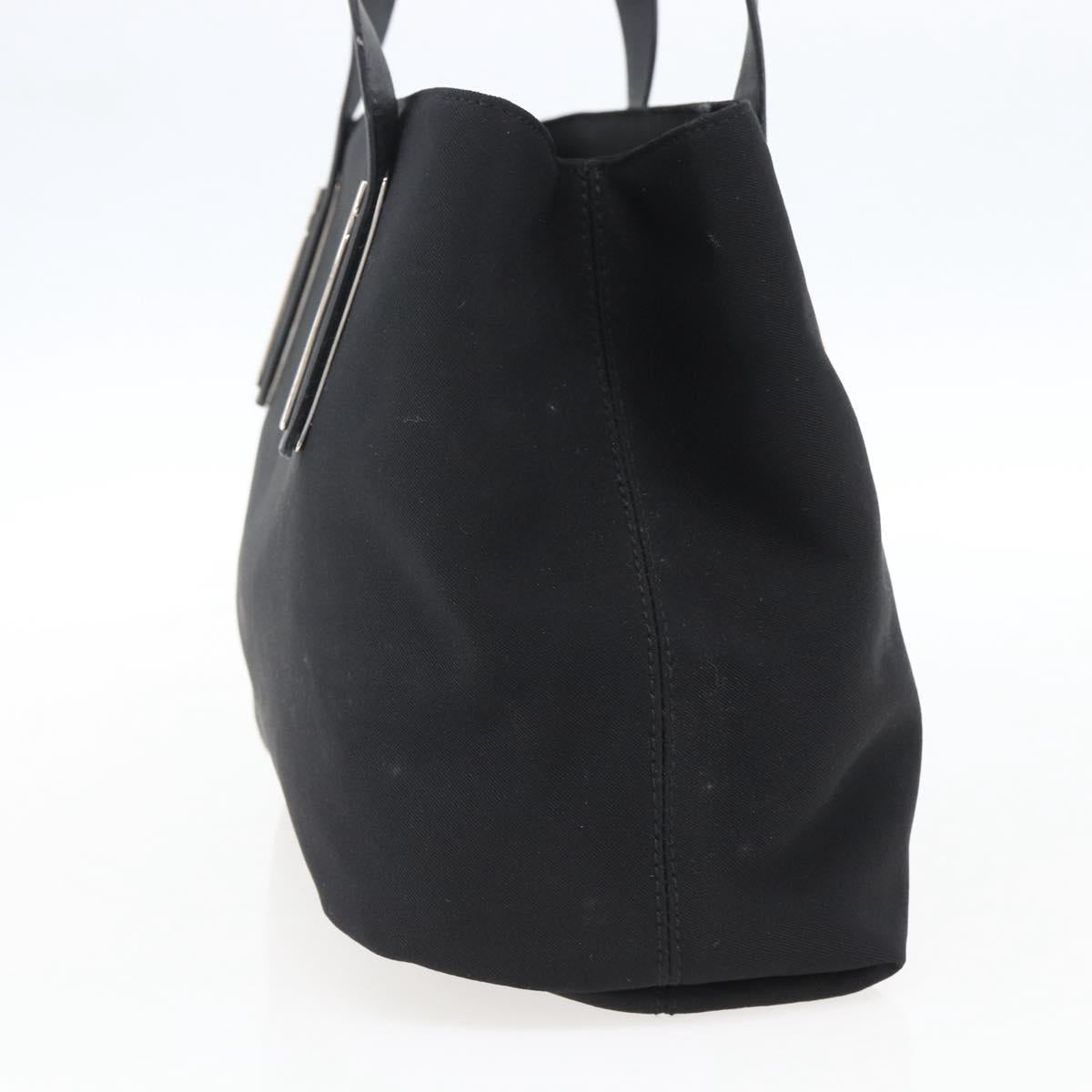 Salvatore Ferragamo Hand Bag Canvas Black 339933 Auth bs33179