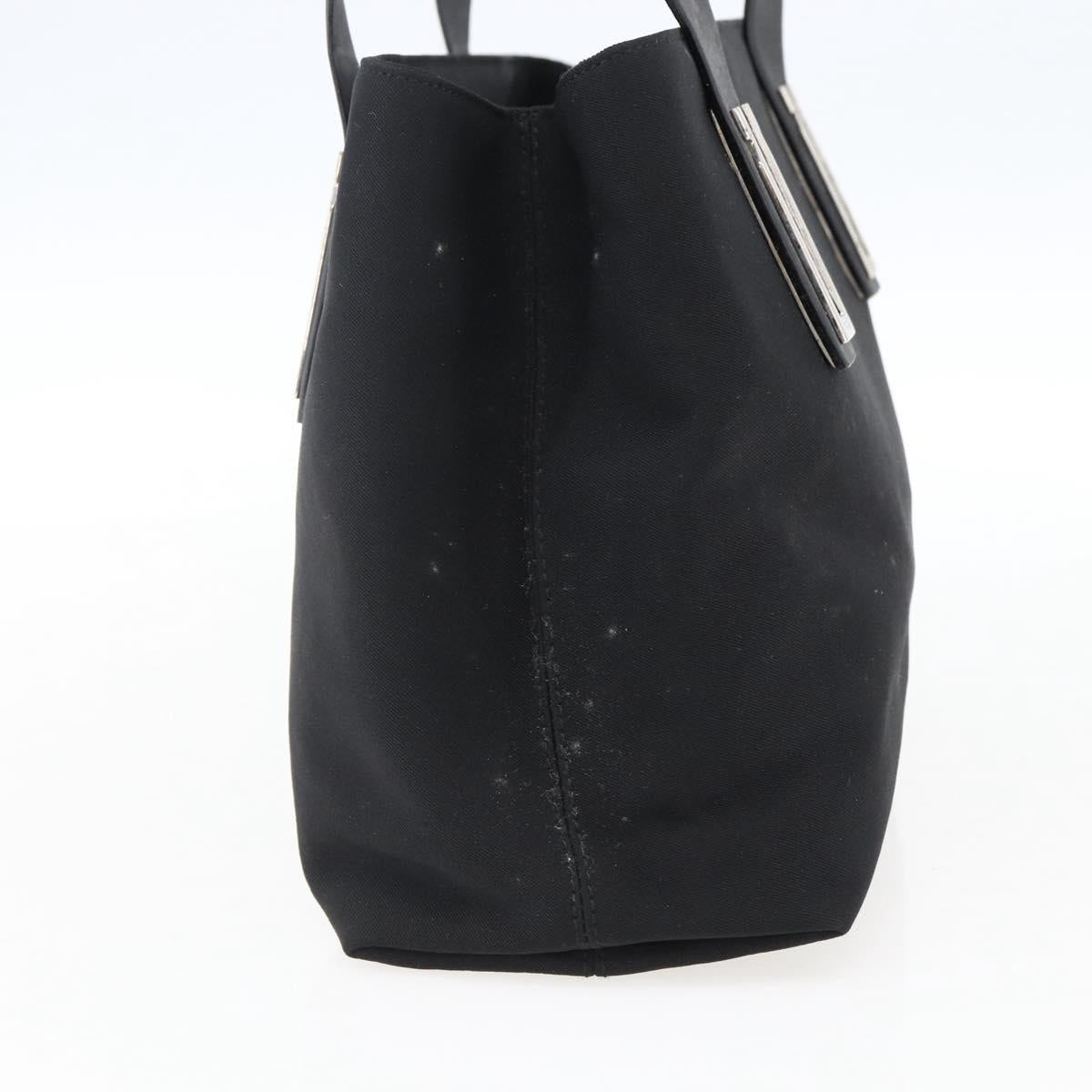 Salvatore Ferragamo Hand Bag Canvas Black 339933 Auth bs33179