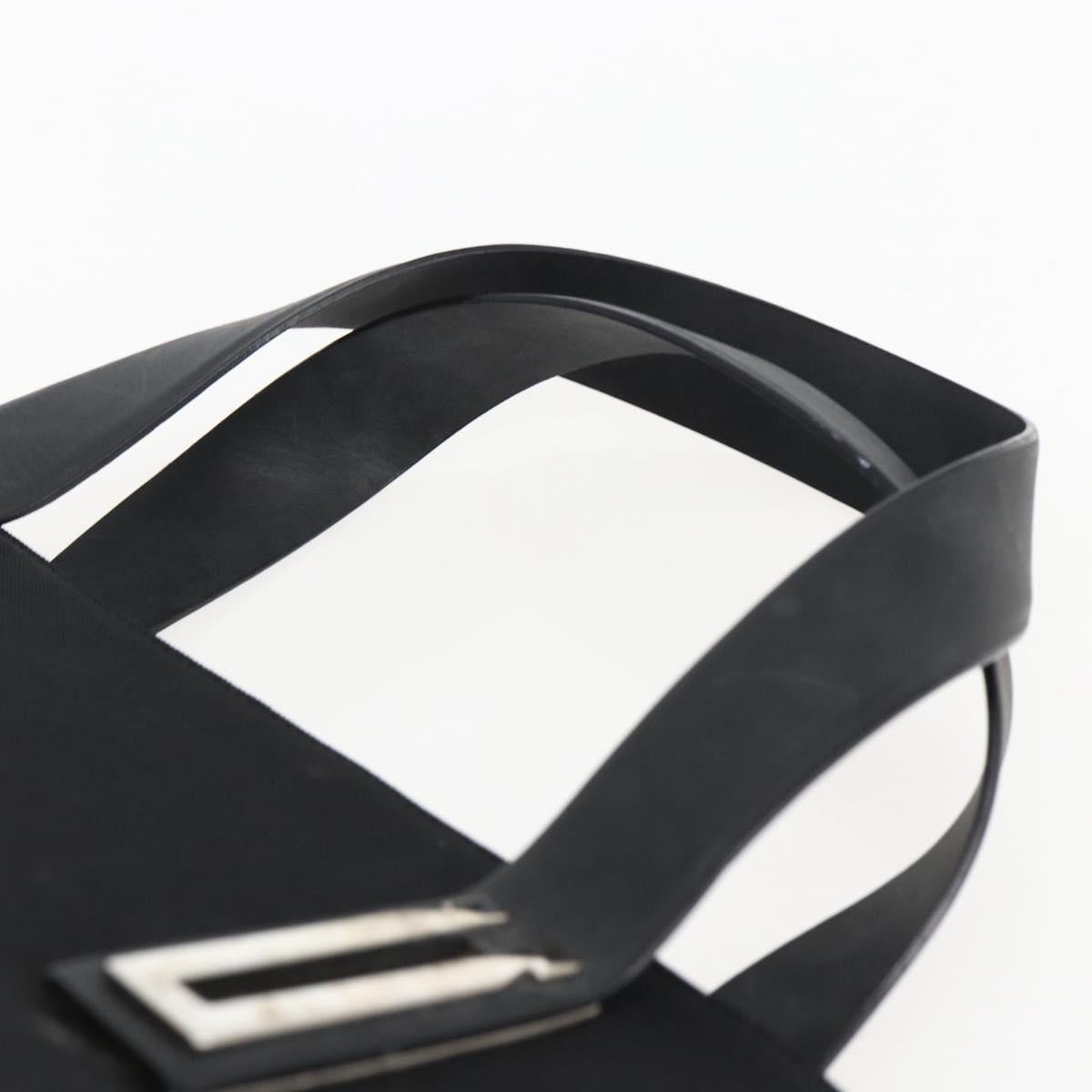 Salvatore Ferragamo Hand Bag Canvas Black 339933 Auth bs33179