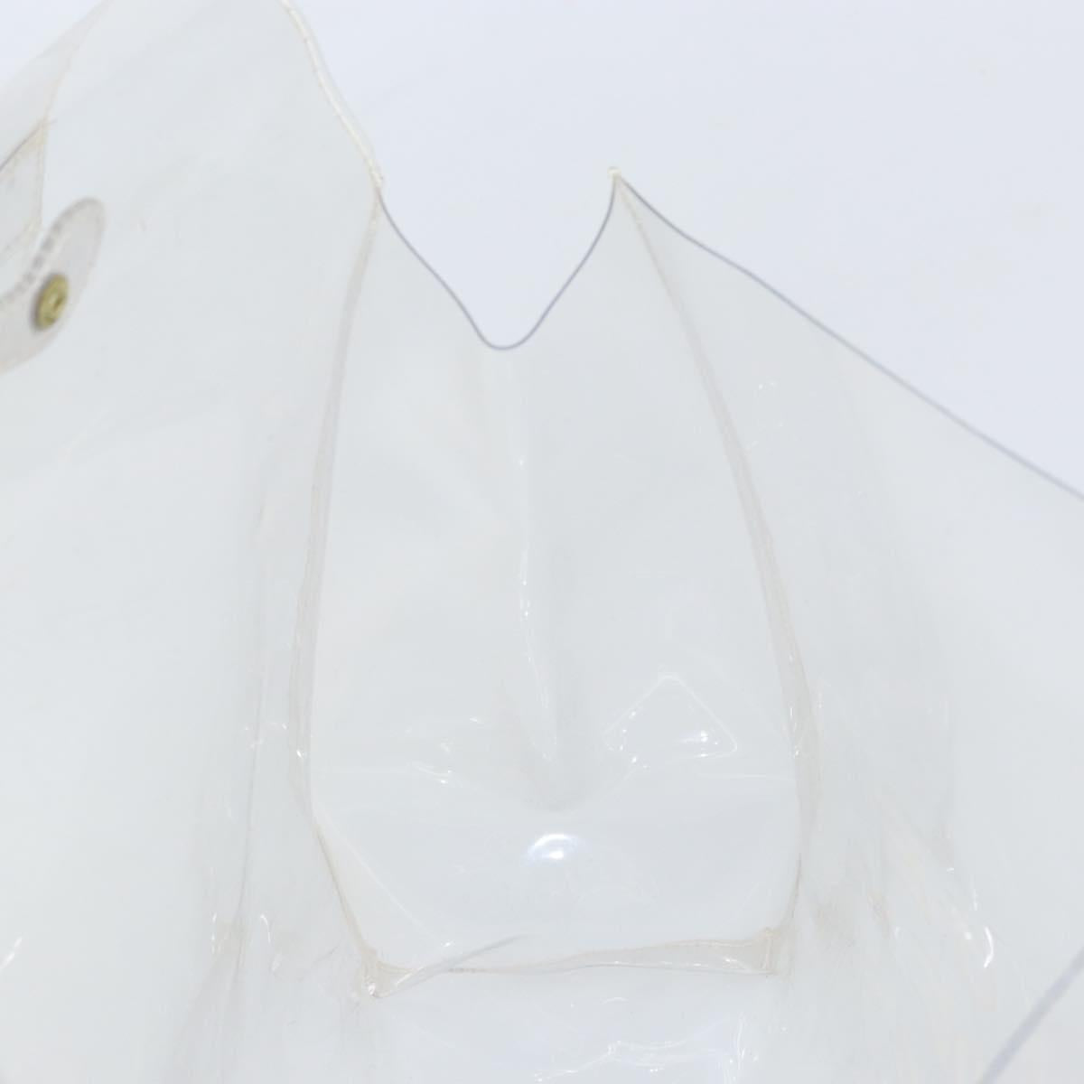 HERMES Vinyl Kelly Hand Bag Vinyl Clear Auth bs33185