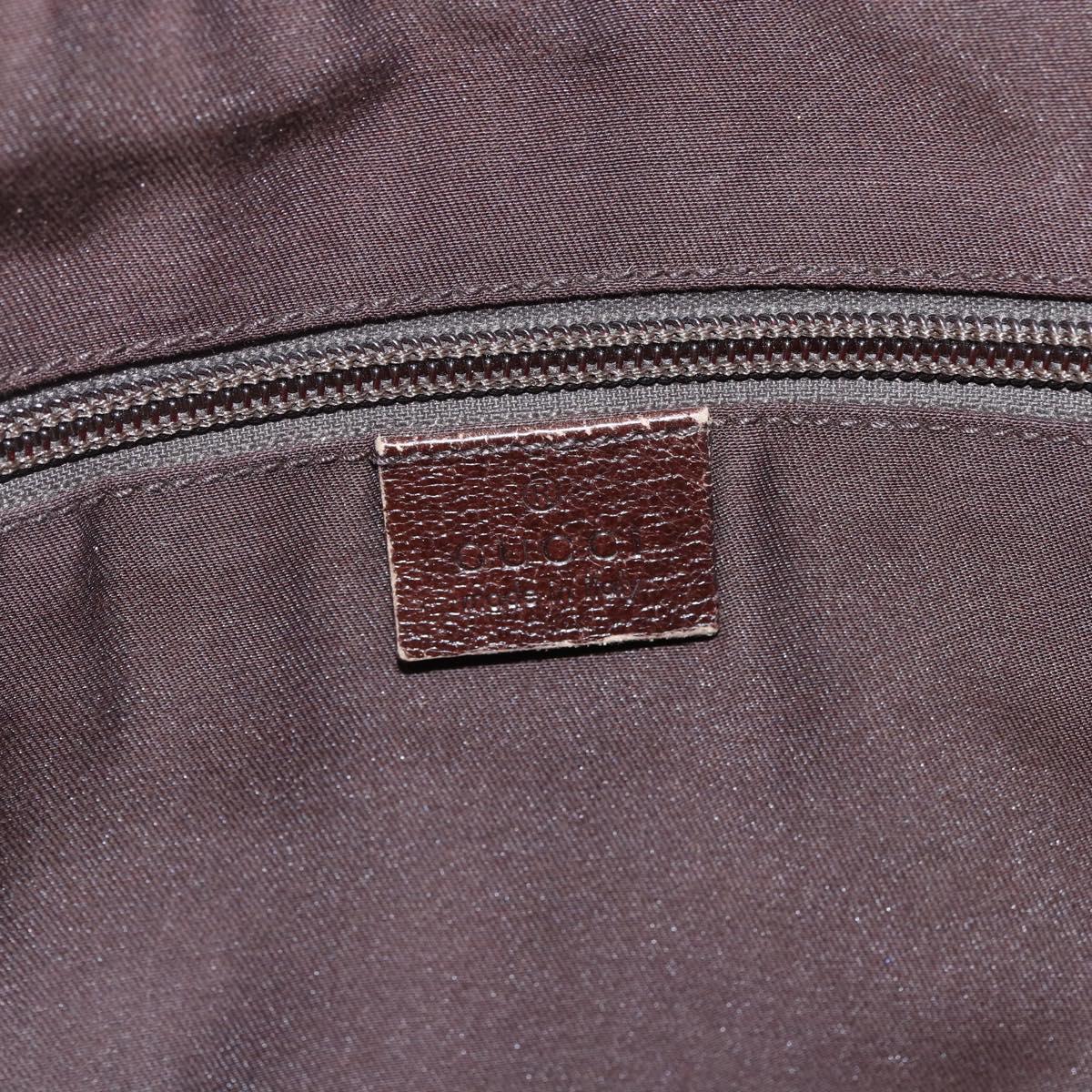 GUCCI GG Canvas Shoulder Bag Beige Silver 146236 Auth bs33191